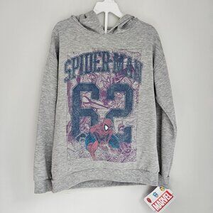 Marvel Spider Man Kid's Sweatshirt Hoodie & Shorts Outfit Set of 2, Gray Size 12